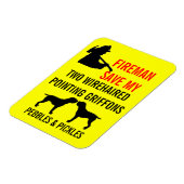 火救士2本の金髪のポインティンググリフォン マグネット (左側)