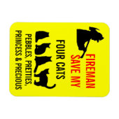 火救屋四匹の猫 マグネット (横)