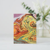 火数々の色はがき抽象芸術アート ポストカード (スタンド正面)