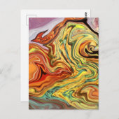 火数々の色はがき抽象芸術アート ポストカード (正面/裏面)