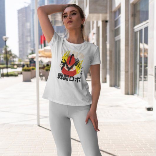 火日本の付きロボット Tシャツ