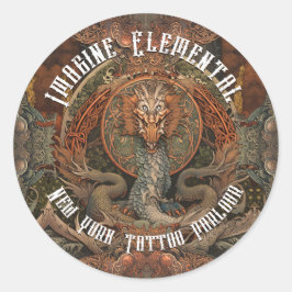 火日本の龍タトゥーアートタトゥーパーラー ラウンドシール