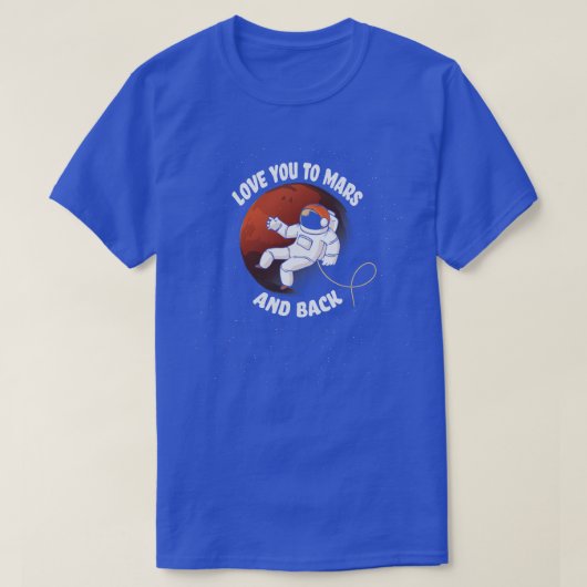 火星おもしろいが惑星を占拠する宇宙飛行士 Tシャツ (デザイン正面)