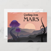火星からの案内旅行はがき ポストカード (正面/裏面)