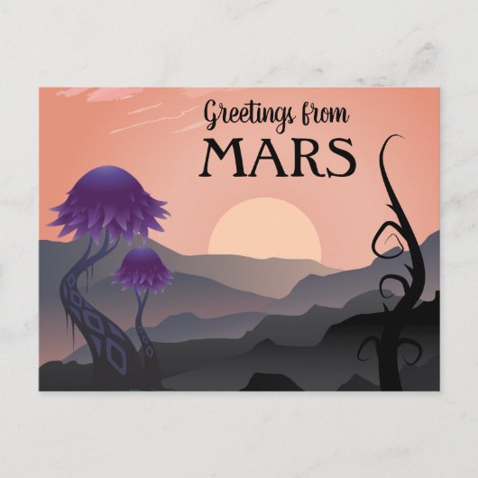 火星からの案内旅行はがき ポストカード (正面)