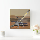 火星から立ち上げる火星車。 スクエア壁時計 (ホーム)