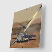 火星から立ち上げる火星車。 スクエア壁時計 (傾斜)