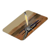 火星から立ち上げる火星車。 マグネット (左側)