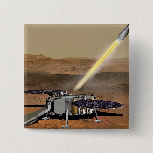 火星から立ち上げる火星車。 缶バッジ (正面)