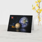 火星からEarth Photo Collageへの挨拶 カード (黄色い花)