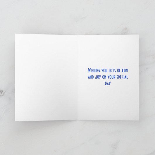 火星のエイリアンとのハッピーバースデーは写真を加えます カード (内部)