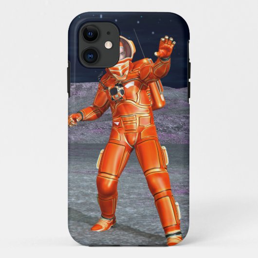 火星のエイリアンプラネット上の宇宙飛行士火星宇宙探検家 Case-Mate iPhoneケース (裏面)