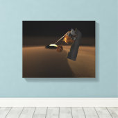 火星のコンセプト火山エミッション生命偵察 キャンバスプリント (インサイチュ (ウッドフロア))