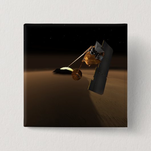 火星のコンセプト火山エミッション生命偵察 缶バッジ (正面)