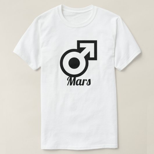 火星のシンボル Tシャツ (デザイン正面)