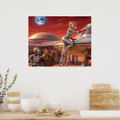 火星のピットストップ - 1950年代の未来 ポスター (キッチン)