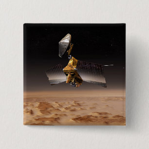 火星の下検分の人工衛星4 缶バッジ