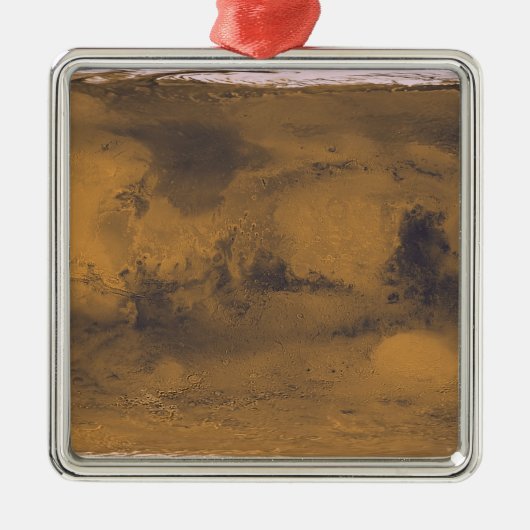 火星の世界地図レッドプラネット メタルオーナメント (正面)