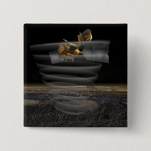 火星の偵察衛星のレーダーアットワーク 缶バッジ (正面)