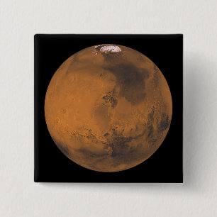 火星の全体的な色眺め 缶バッジ