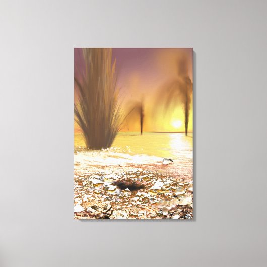 火星の南極氷冠 キャンバスプリント (正面)