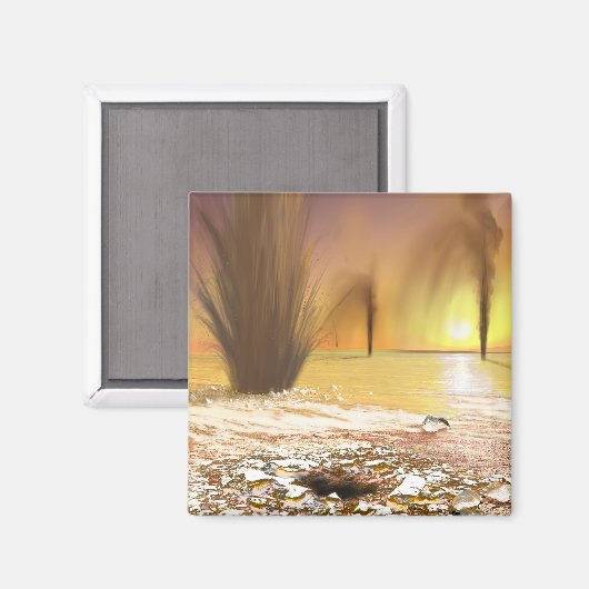 火星の南極氷冠 マグネット (正面/裏面)