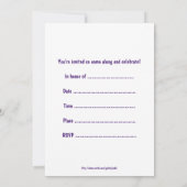 火星の外国の保安官のカエルとのハッピーバースデー 招待状 (裏面)