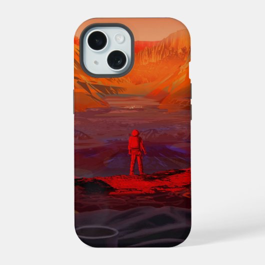 火星の宇宙飛行士 iPhone 15ケース (裏面)