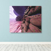 火星の建物の壁 キャンバスプリント (インサイチュ (ウッドフロア))