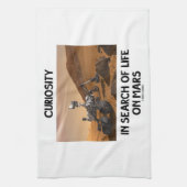 火星の火星人の粗紡機の生命を求める興味 キッチンタオル (縦)