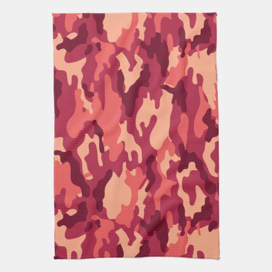 火星の砂漠の迷彩柄/迷彩の眩しいパターン キッチンタオル (縦)