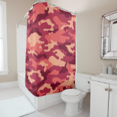 火星の砂漠の迷彩柄/迷彩の眩しいパターン シャワーカーテン (インサイチュ)