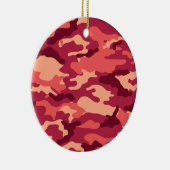 火星の砂漠の迷彩柄/迷彩の眩しいパターン セラミックオーナメント (右)