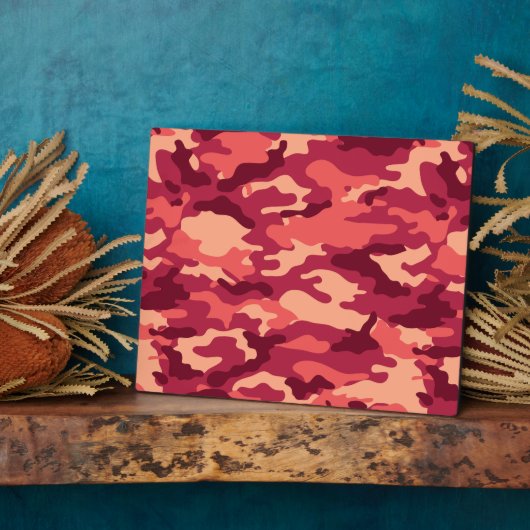 火星の砂漠の迷彩柄/迷彩の眩しいパターン フォトプラーク (側面)