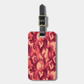 火星の砂漠の迷彩柄/迷彩の眩しいパターン ラゲッジタグ (正面縦)