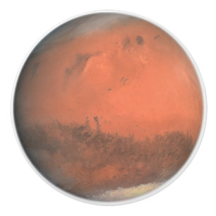 火星の美しい赤太陽の系の惑星アリー セラミックノブ