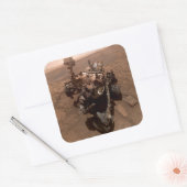 火星の自撮り好奇心レッド火星の風景 スクエアシール (封筒)