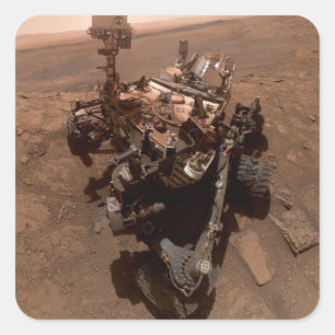 火星の自撮り好奇心レッド火星の風景 スクエアシール