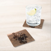 火星の自撮り好奇心レッド火星の風景 スクエアペーパーコースター (インサイチュ)