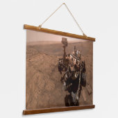 火星の自撮り好奇心レッド火星の風景 吊り下げ型タペストリー (傾斜あり)