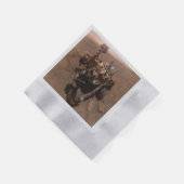 火星の自撮り好奇心レッド火星の風景 縁ありカクテルナプキン (角)