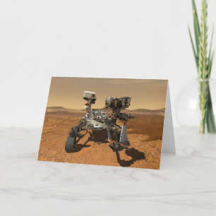 火星の表面で動作する忍耐ローバー。 カード