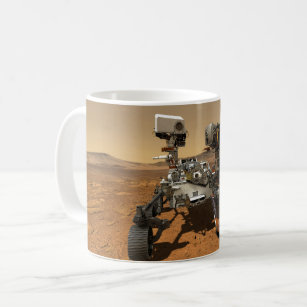 火星の表面で動作する忍耐ローバー。 コーヒーマグカップ