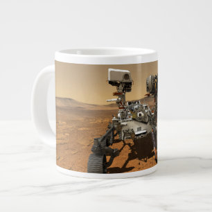 火星の表面で動作する忍耐ローバー。 ジャンボコーヒーマグカップ