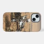 火星の表面に着陸したマーズ2020探査車。 iPhone 15ケース (裏面横)