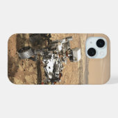 火星の表面を走行するマーズ2020ローバー iPhone 15ケース (裏面横)