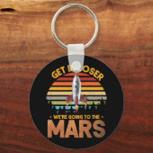 火星の負け値が火星レトロヴィンテージ キーホルダー (正面)