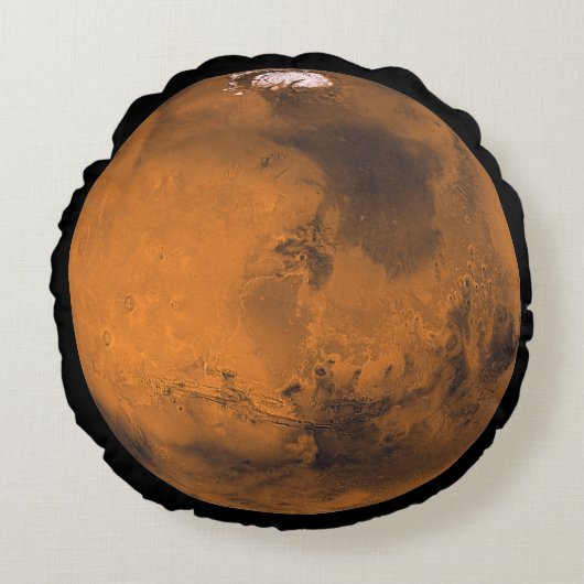 火星の赤い惑星の円形の地球 ラウンドクッション (正面)