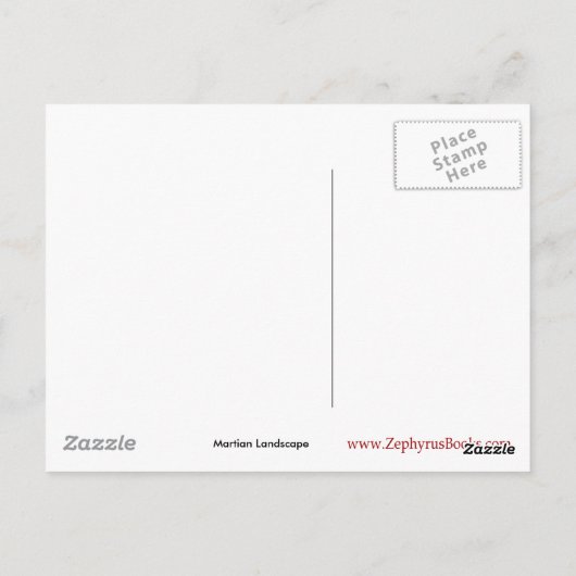 火星の風景 ポストカード (裏面)