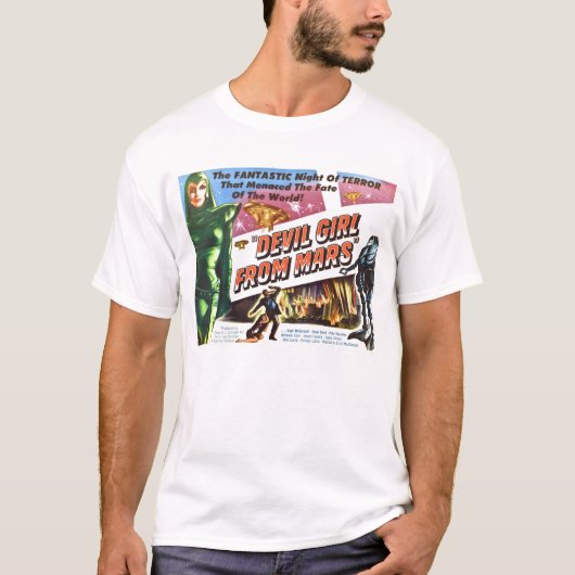 火星のTシャツからの悪魔の女の子 Tシャツ (正面)